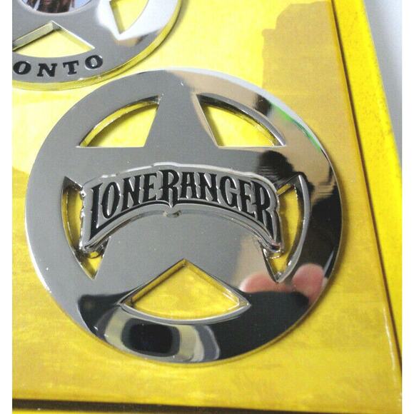 Disney Set (4) Lone Ranger Tonto Police / SHERIFF BADGE PIN SET Limited Edition! - Picture 7 of 9